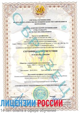 Образец сертификата соответствия Киселевск Сертификат OHSAS 18001